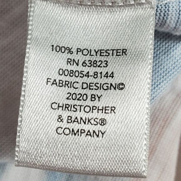 🔹️Christopher & Banks Cream Watercolor Print Long Sleeve Top Medium - Picture 8 of 9